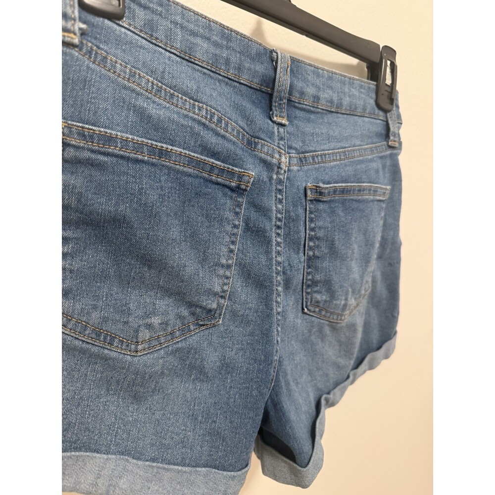 No Boundaries Women’s Xtra Small Size 5 Denim Shorts Cuffed Hem - Picture 5 of 5